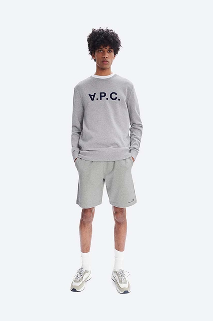 Pamučna dukserica A.P.C. Sweat Vpc BLACK COECQ.H27378 siva AA00