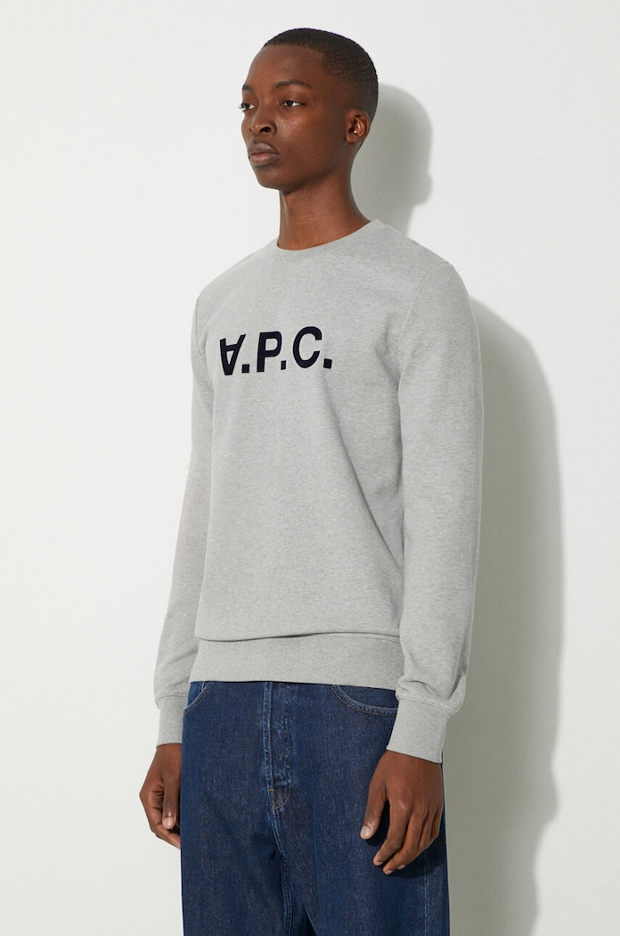 A.P.C. bluza bawełniana Sweat Vpc szary COECQ.H27378