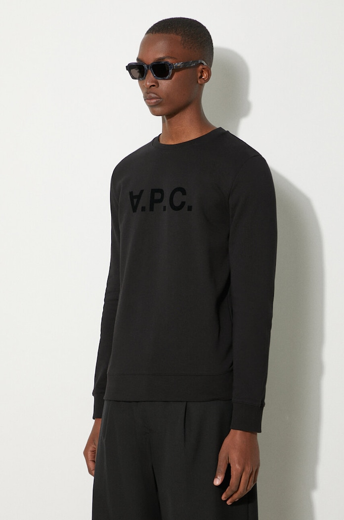 Памучен суичър A.P.C. Sweat Vpc COECQ-H27378 BLACK черен COECQ.H27378
