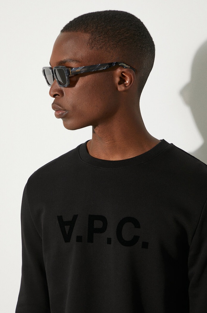 Памучен суичър A.P.C. Sweat Vpc COECQ-H27378 BLACK COECQ.H27378 черен