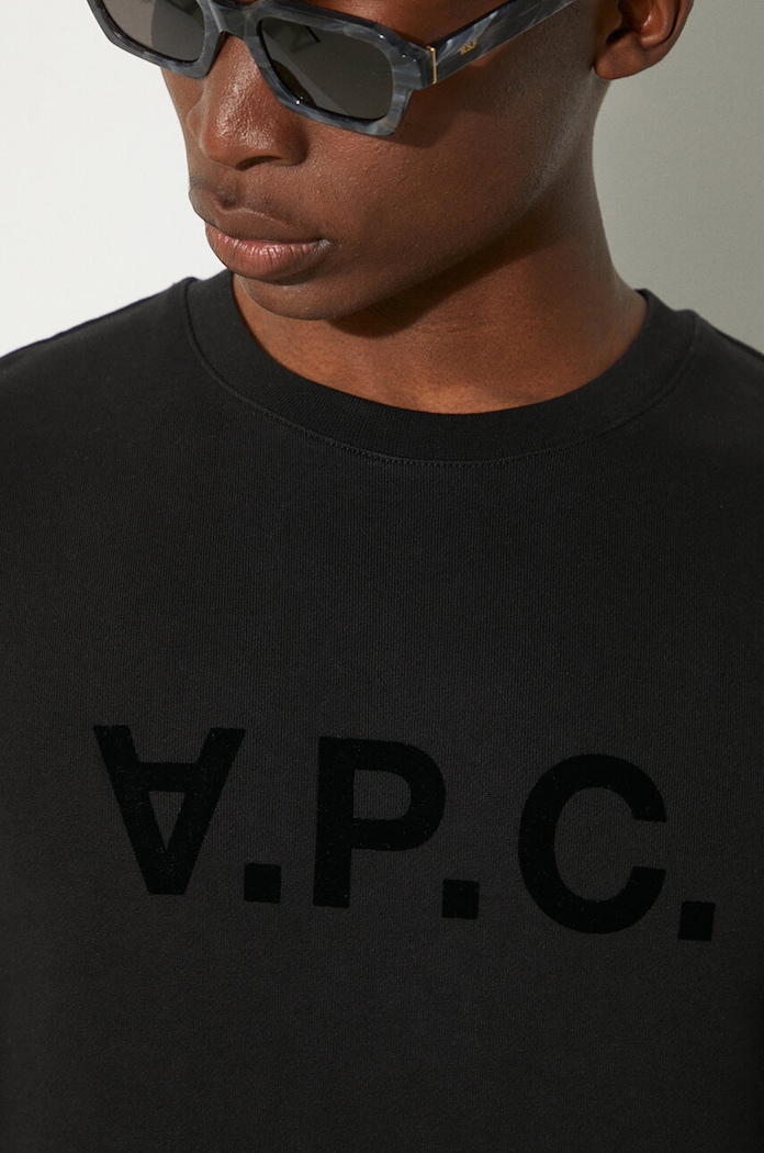 Памучен суичър A.P.C. Sweat Vpc COECQ-H27378 BLACK COECQ.H27378