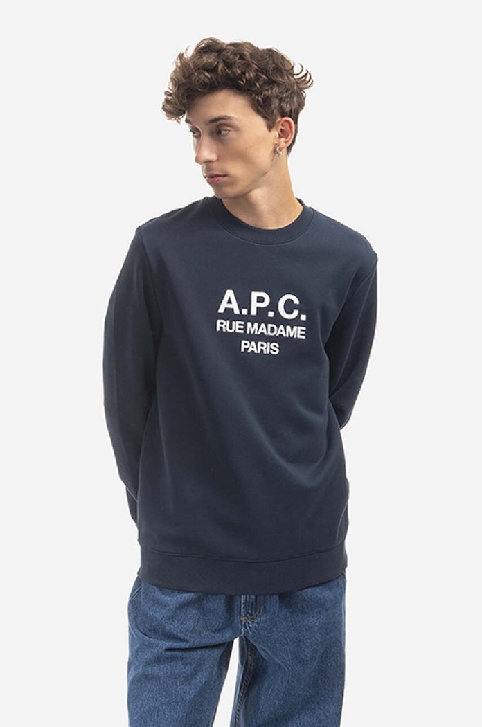 A.P.C. Hanorac de bumbac Rufus bleumarin COEZD.H27500