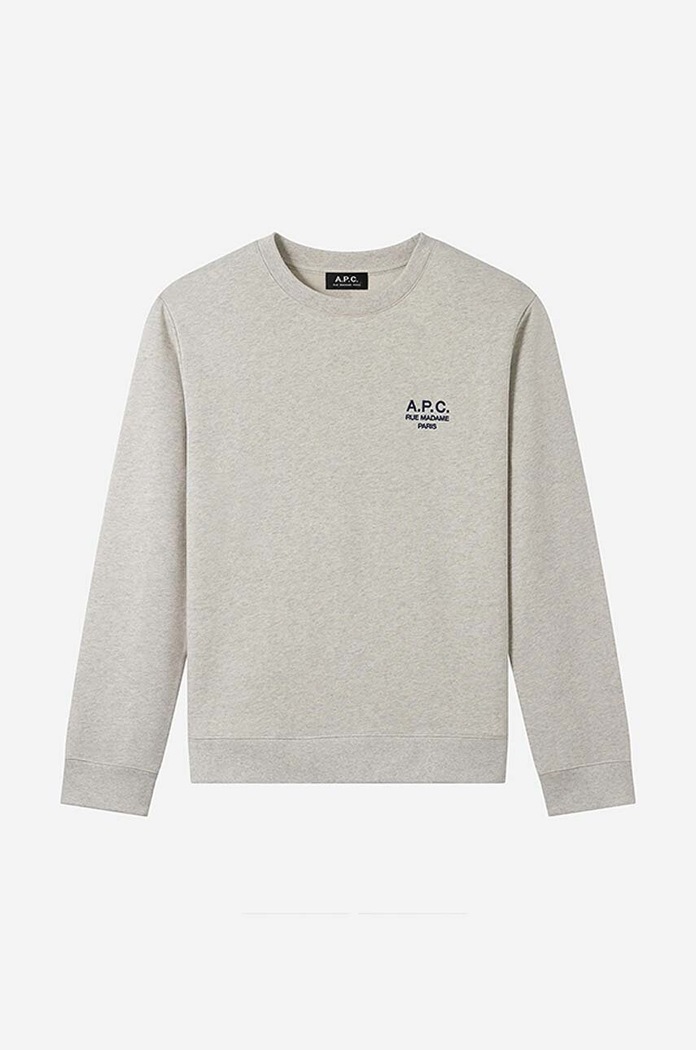 Hanorac de bumbac Sweat Rider A.P.C. COEZD.H27699 gri