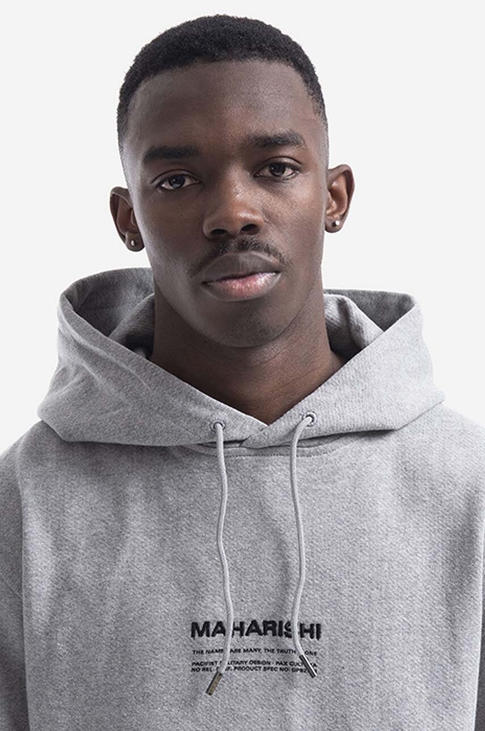 Maharishi cotton sweatshirt 7010.MARL gray