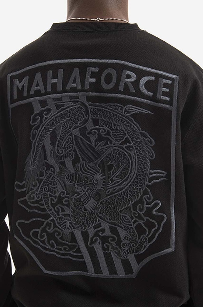 Maharishi hanorac de bumbac negru 8075.BLACK
