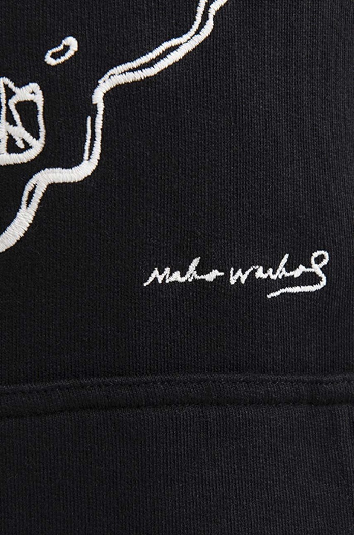 Maharishi cotton sweatshirt Tiger x Warhol 9707.BLACK