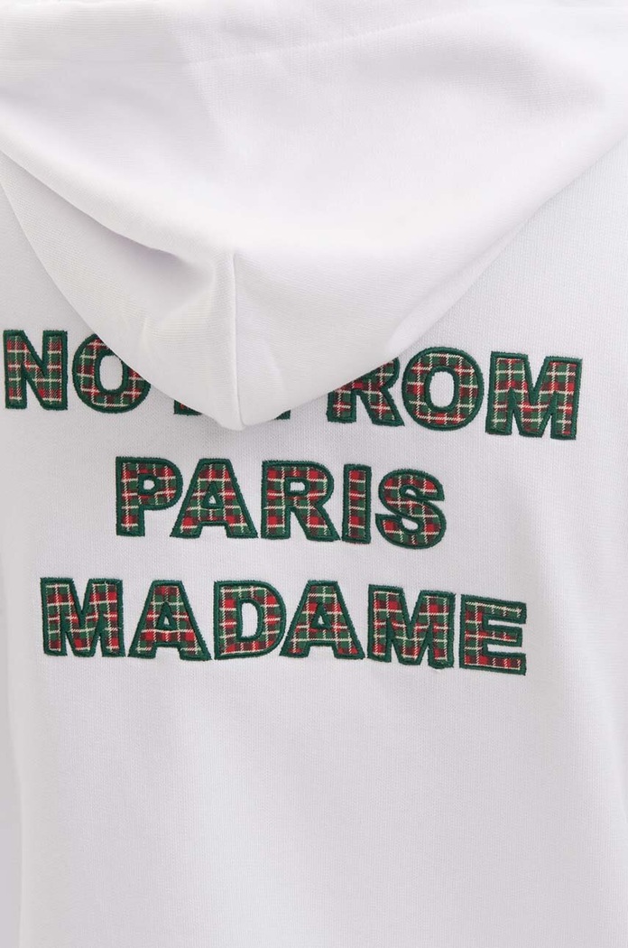 Drôle de Monsieur cotton sweatshirt Hoodie Santa white HO121.WHITE