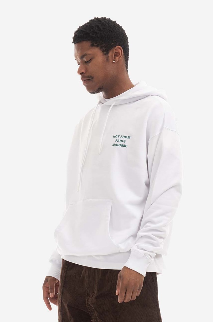 Drôle de Monsieur cotton sweatshirt Hoodie Santa HO121.WHITE