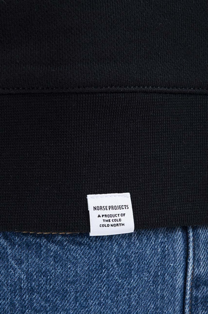 Norse Projects bluza bawełniana Vagn Classic Crew czarny N20.1275.9999
