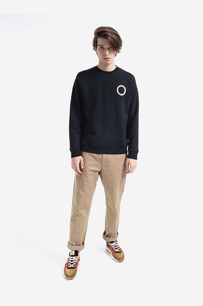 Norse Projects hanorac de bumbac Vagn BMC Logo Print N20.1284.9999 negru AA00
