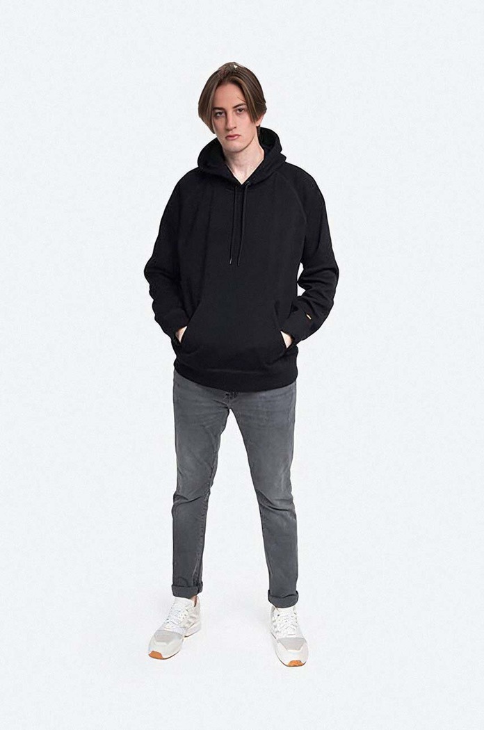Carhartt WIP sweatshirt Chase I026384.BLACK.GOLD black AA00