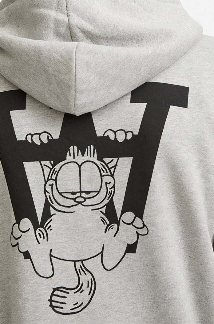 Wood Wood bluza bawełniana X Garfield szary 30045601.2424