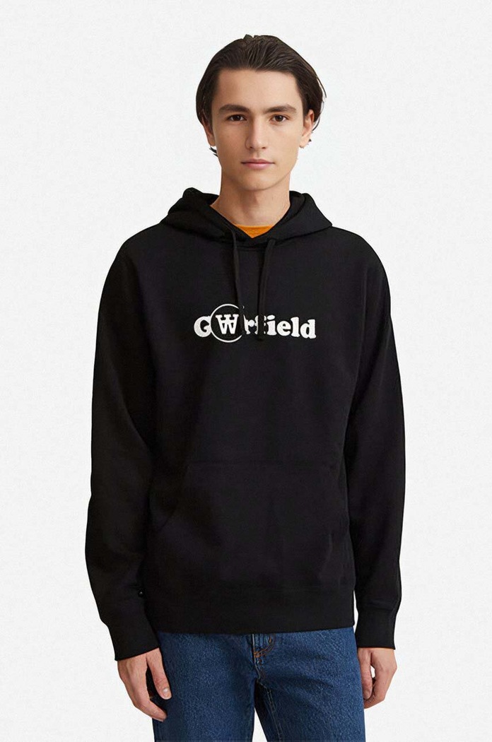 Βαμβακερή μπλούζα Wood Wood X Garfield στάμπα μαύρο 30045601.2424