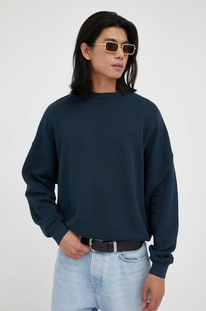 Mikina American Vintage bez kapuce námořnická modř MUTI03B