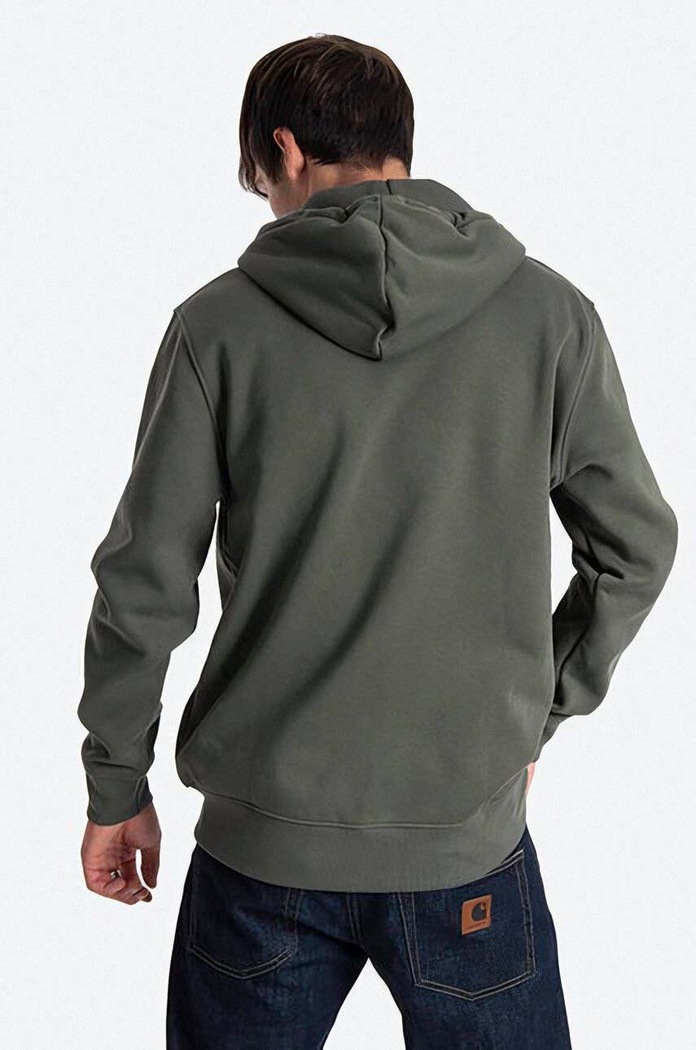 Odzież Alpha Industries bluza Basic Zip Hoody 118342.142 zielony
