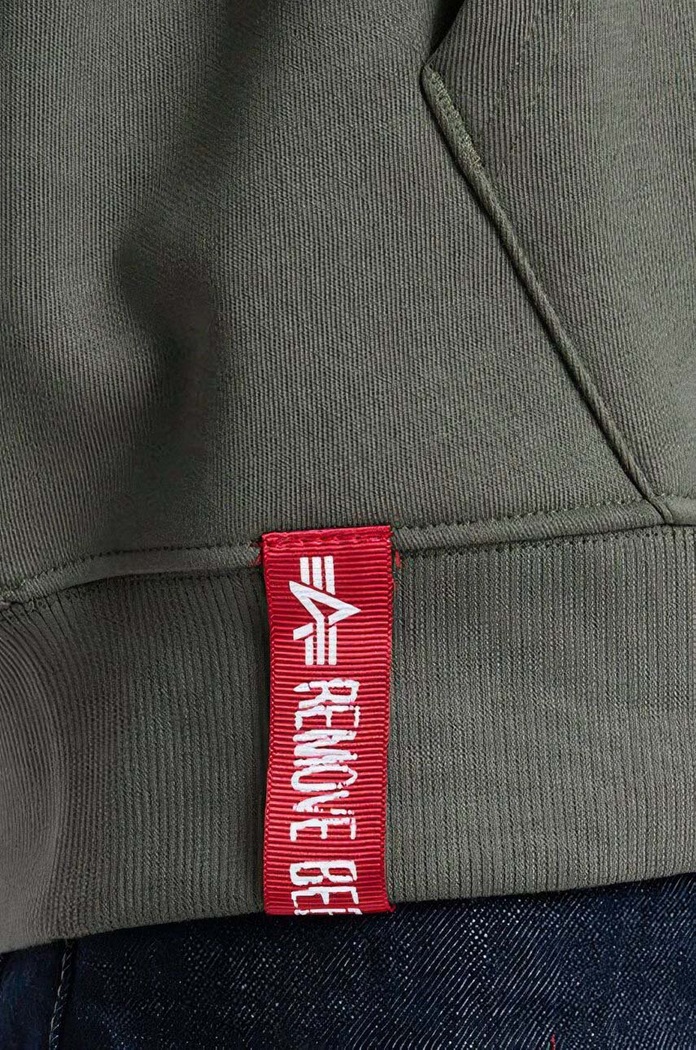 Alpha Industries bluza Basic Zip Hoody 118342.142 zielony