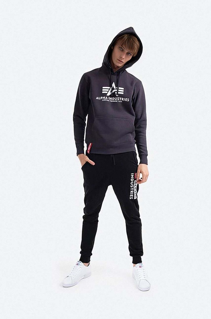 Alpha Industries sweatshirt Basic Hoody 178312.466 navy AA00