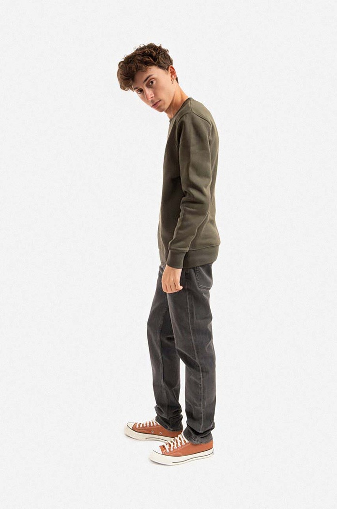 Alpha Industries Bluză Basic Sweater Small Logo 188307.142 verde SS25