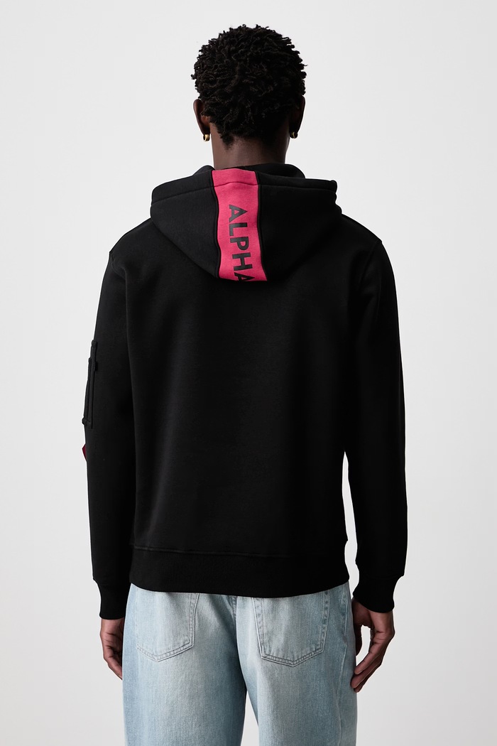 Oblečenie Alpha Industries Mikina s kapucňou s bavlnou pánska 178314.03 čierna