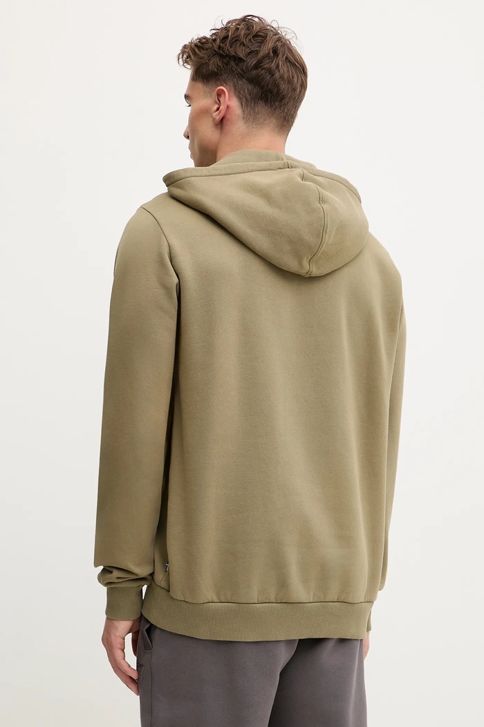 Odjeća Pamučna dukserica Fjallraven Logo Hoodie M F84144.622 zelena