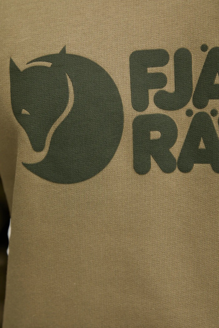 Pamučna dukserica Fjallraven Logo Hoodie M F84144.622 zelena