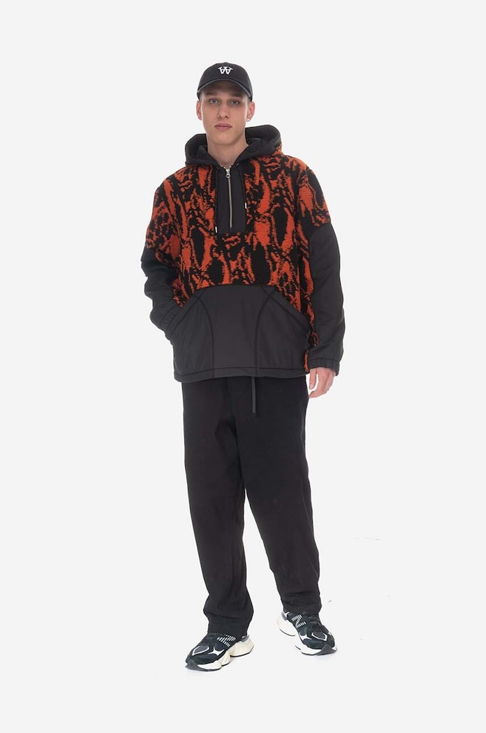 Mikina Wood Wood Palmer Swirl Print Fleece Hoodie 12245600-2075 RUST oranžová 12245600.2075