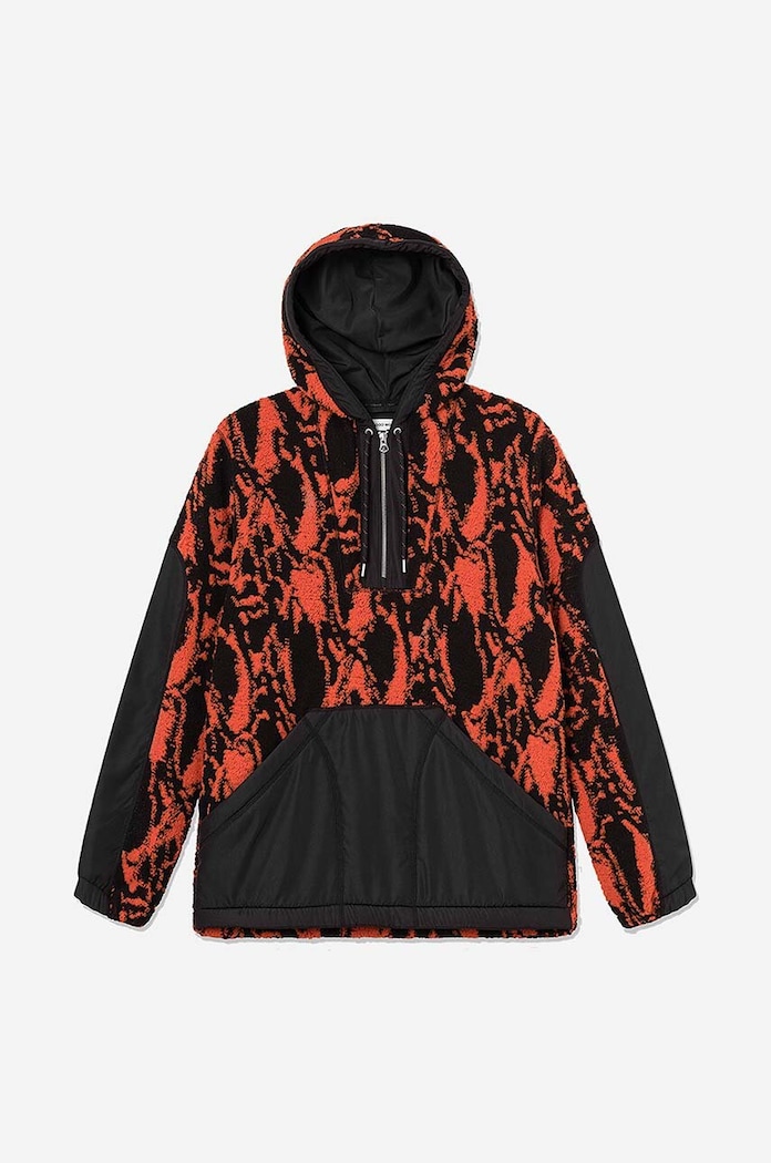 Mikina Wood Wood Palmer Swirl Print Fleece Hoodie 12245600-2075 RUST 12245600.2075