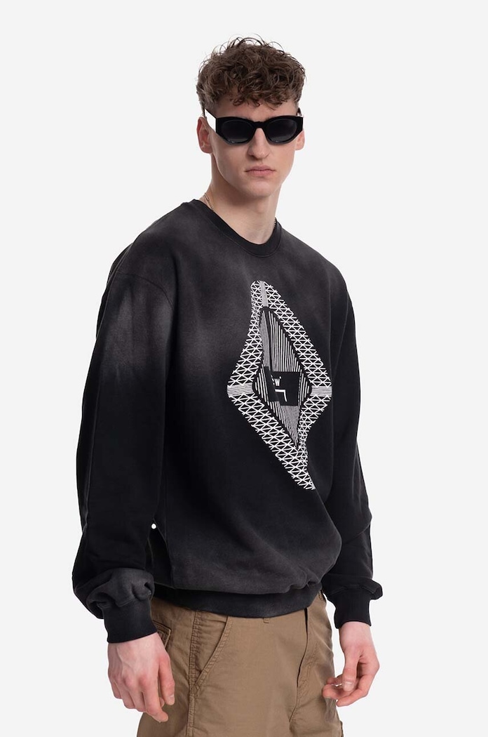 Hanorac de bumbac Gradient Crewneck A-COLD-WALL* ACWMW125 negru