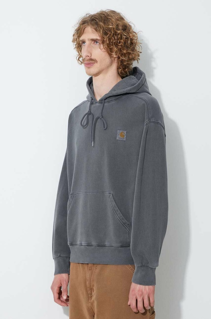 Carhartt WIP bluza bawełniana Hooded Nelson Sweat I029963 szary I029963