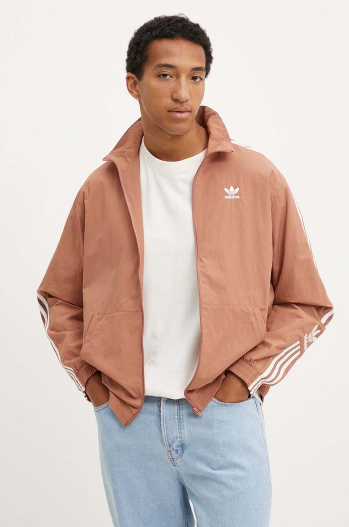 Mikina adidas Adicolor Trefoil Track nášivka hnědá IA6358