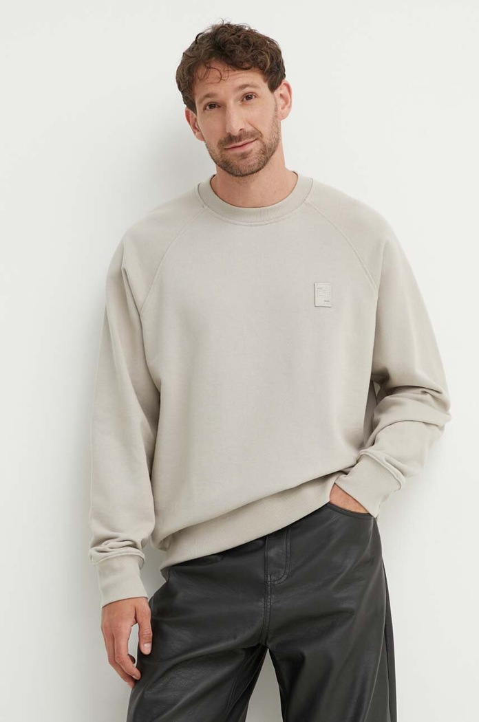 Bavlnená mikina Filling Pieces Lux bavlna sivá 80513731932