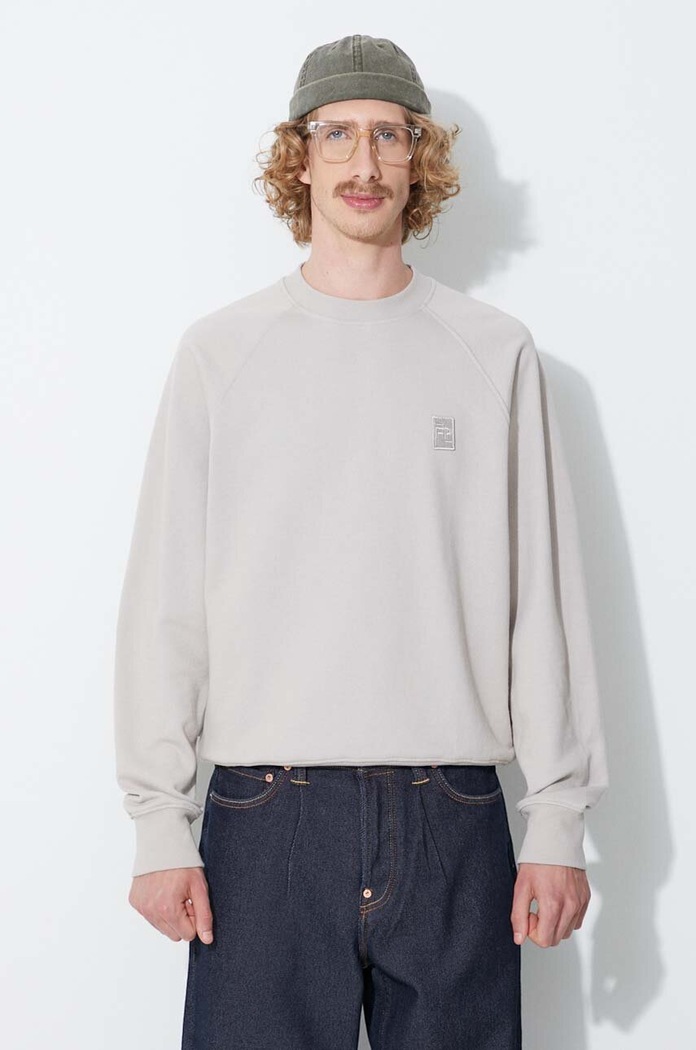Βαμβακερή μπλούζα Filling Pieces απλό γκρί 80513731932