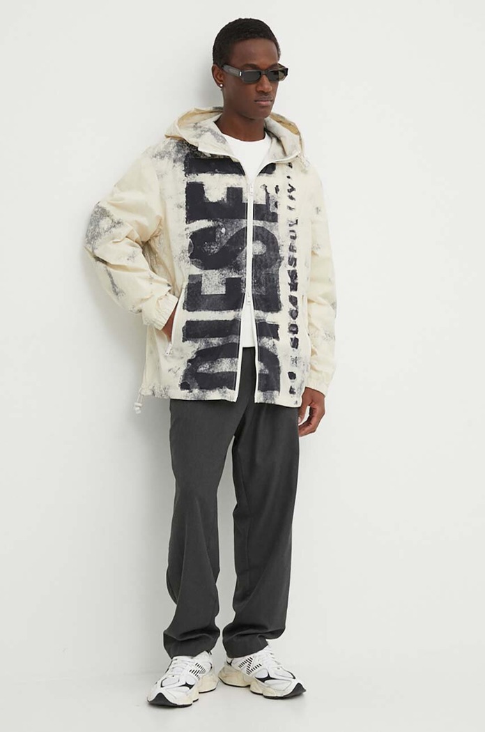 Diesel felpa in cotone S-ROB-DOVAL-PJ A03785.0BKAF beige AA00