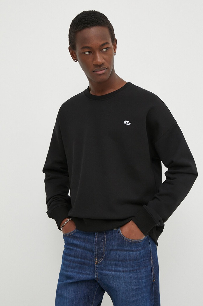 Diesel felpa in cotone S-ROB-DOVAL-PJ senza nero A03785.0BKAF