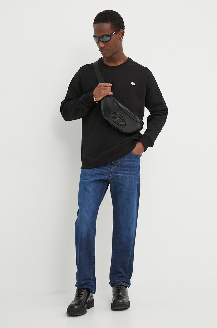 Diesel felpa in cotone S-ROB-DOVAL-PJ A03785.0BKAF nero AA00
