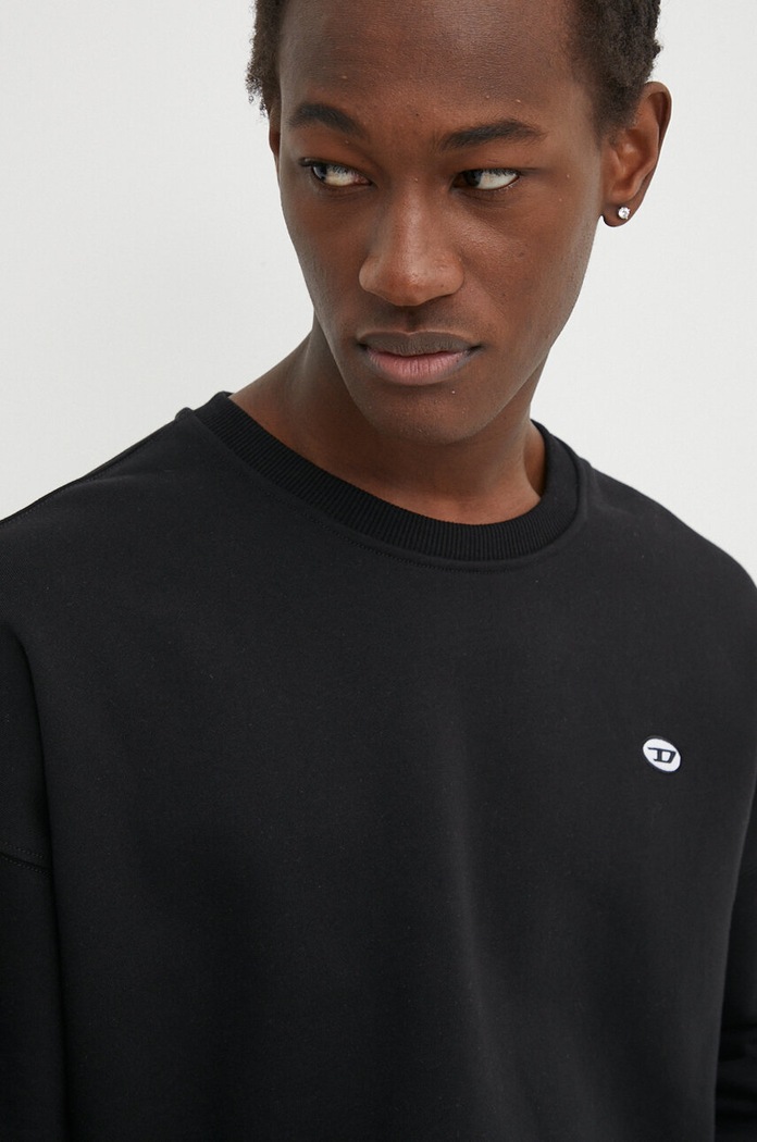 Diesel felpa in cotone S-ROB-DOVAL-PJ nero A03785.0BKAF