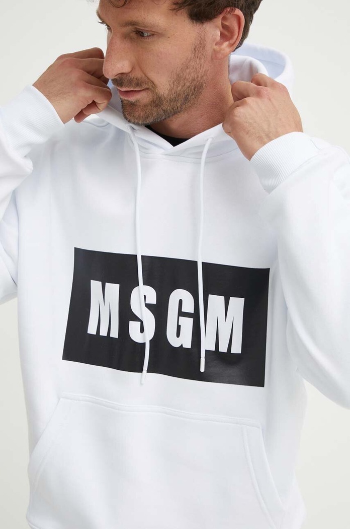 Pamučna dukserica MSGM bijela 2000MM525.200001