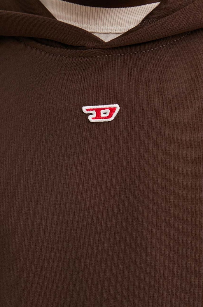 Diesel bluza bawełniana S-BOXT-HOOD-D A14909.0GEAD brązowy