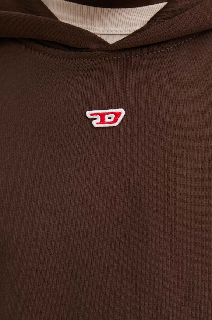 Diesel bluza bawełniana S-BOXT-HOOD-D A14909.0GEAD brązowy