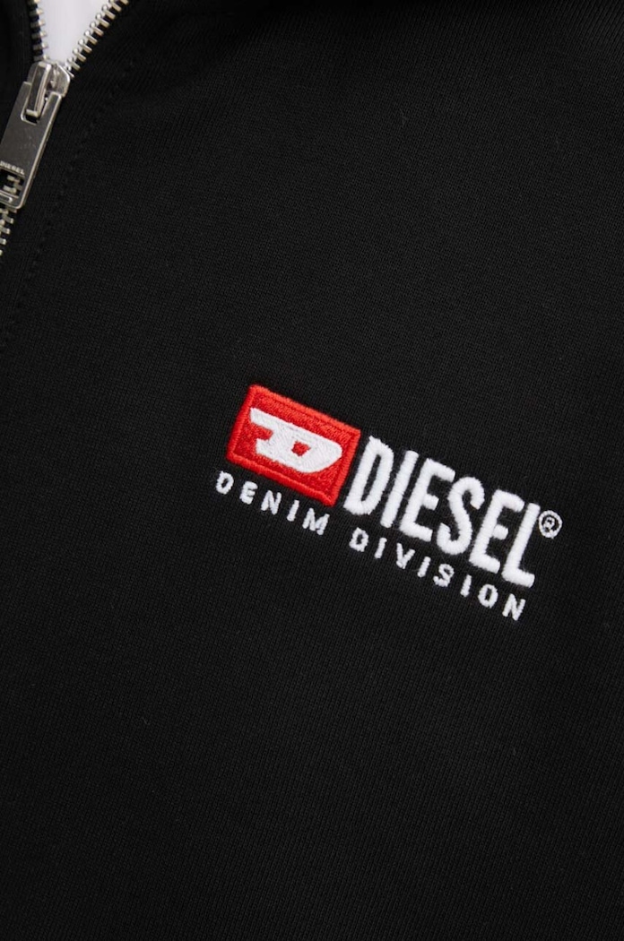 Diesel bluza bawełniana S-BOXT-HOOD-ZIP-DIV A14946.0GEAD czarny
