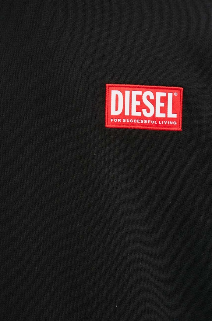 Памучен суичър Diesel S-BOXT-HOOD-LAB A14949.0ILAC черен
