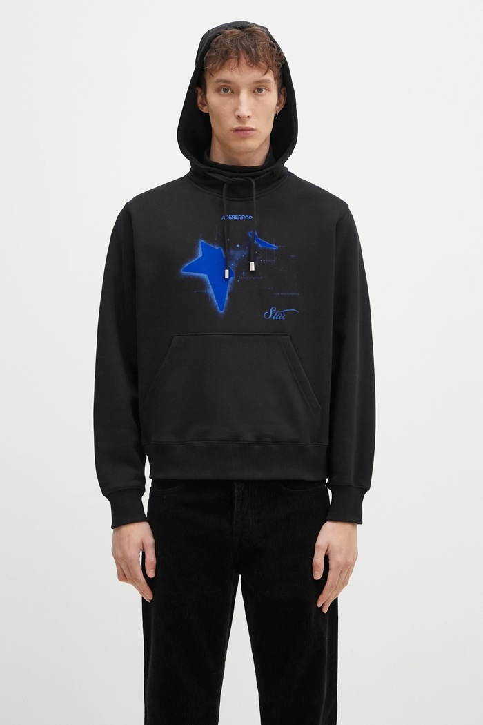 Ader Error bluza bawełniana nadruk czarny BN01FWHD0103BK