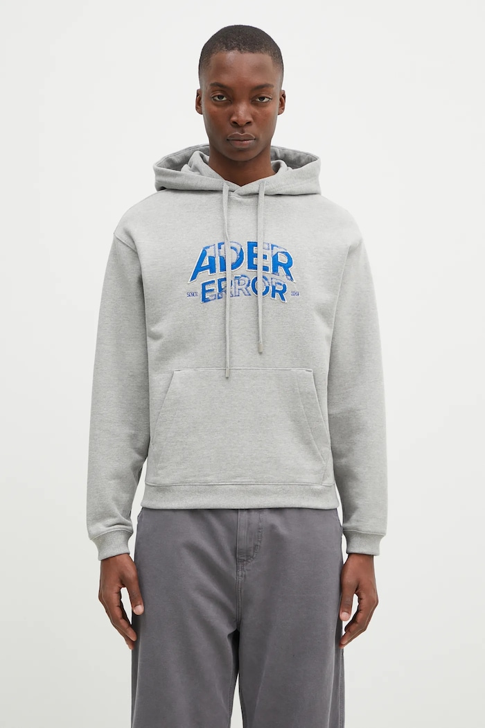 Ader Error bluza bawełniana bawełna szary BN25FYHD0101GR