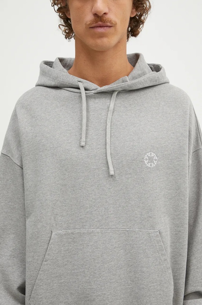 Bavlnená mikina 1017 ALYX 9SM Boxy Pullover Hoodie sivá AAMSW0248FA01