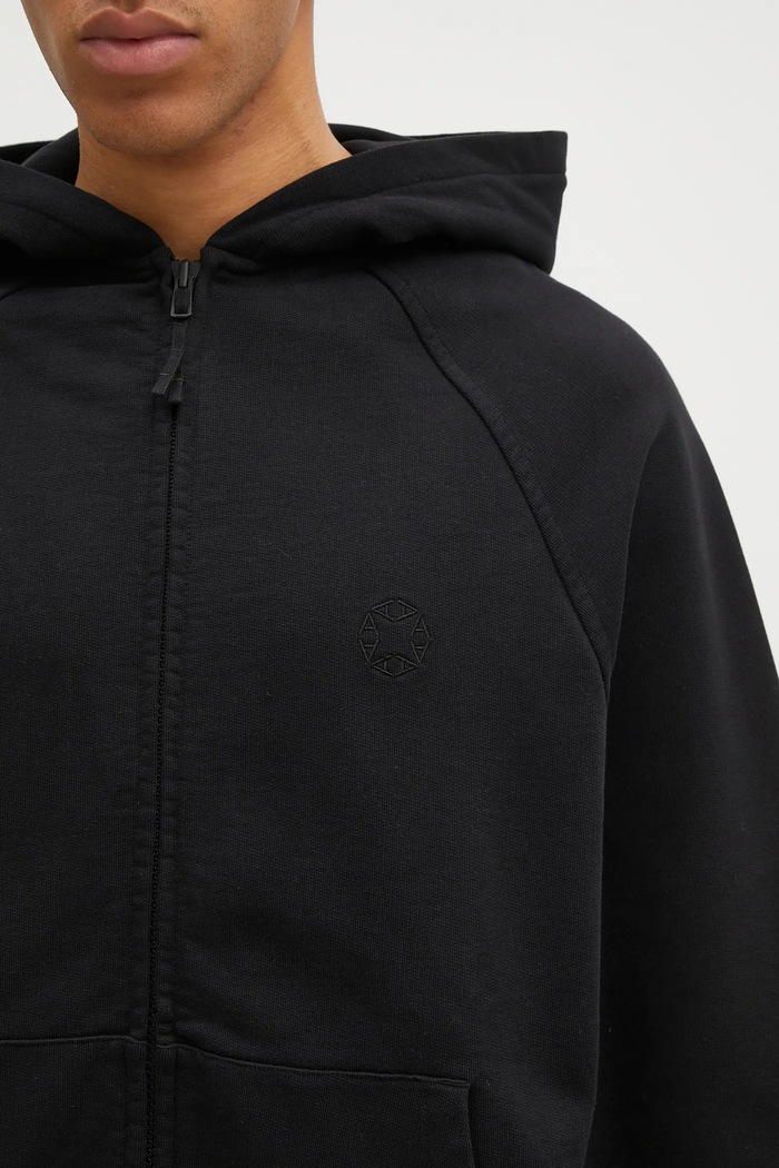 1017 ALYX 9SM cotton sweatshirt Essentials Oversized Zip-Up Hoodie black AAMSW0253FA01
