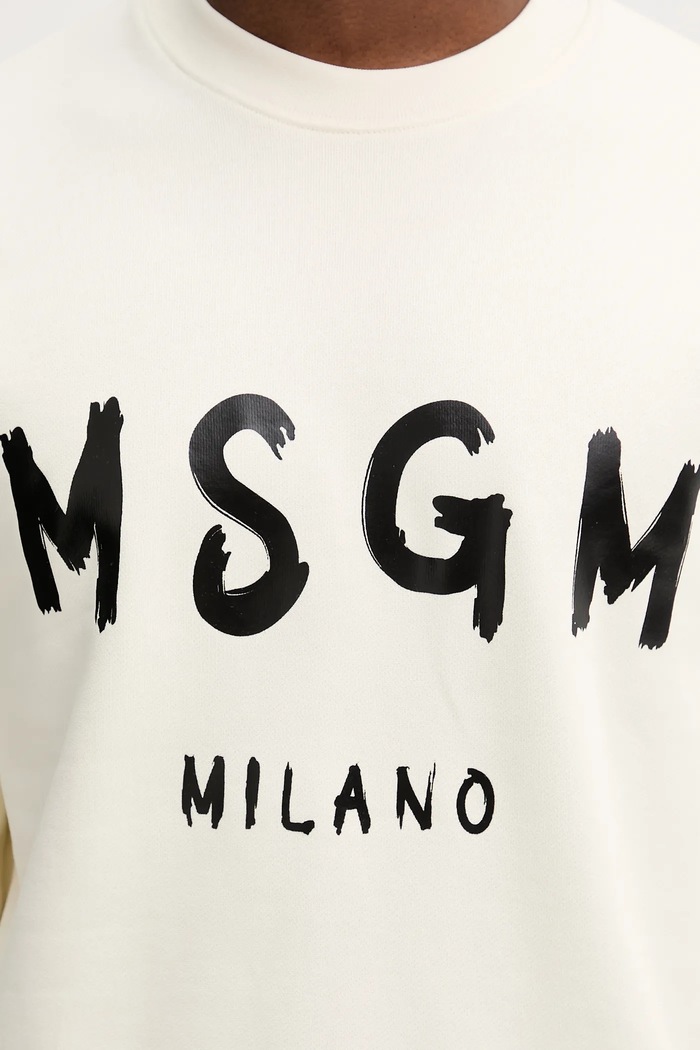 Bavlněná mikina MSGM 2000MM513.300001 béžová