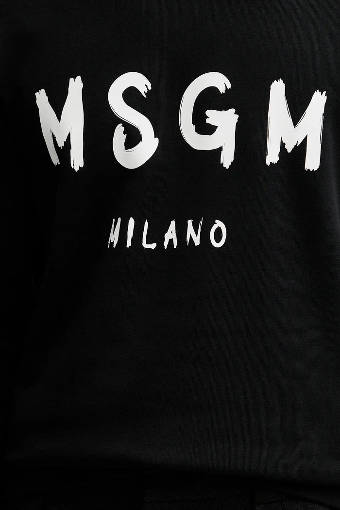 Βαμβακερή μπλούζα MSGM 2000MM513.300001 μαύρο