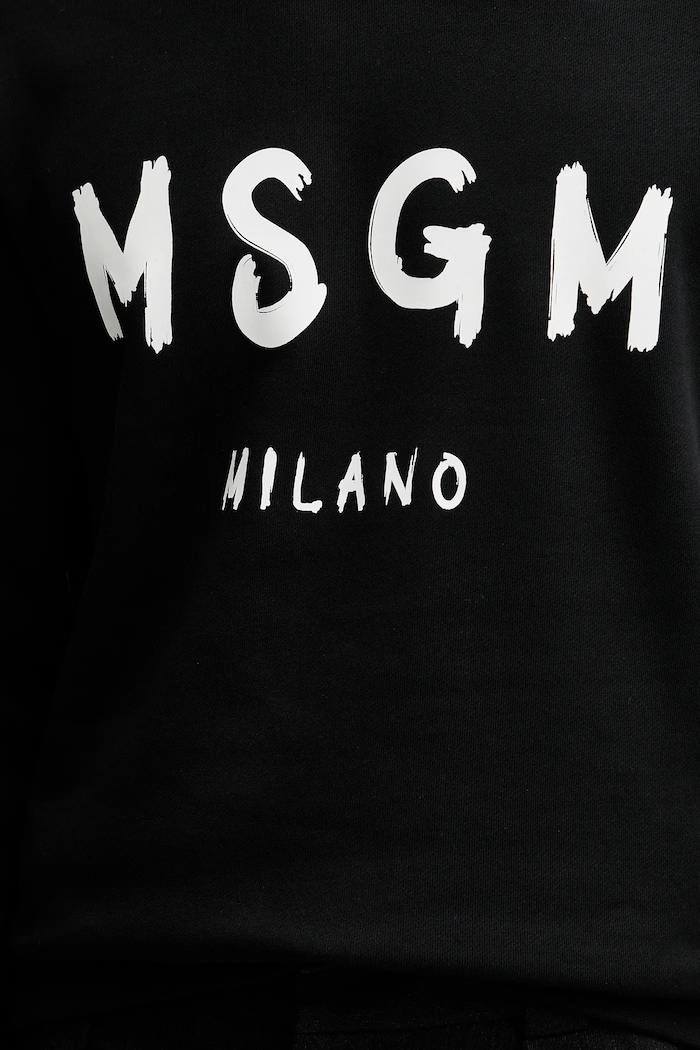 Βαμβακερή μπλούζα MSGM 2000MM513.300001 μαύρο