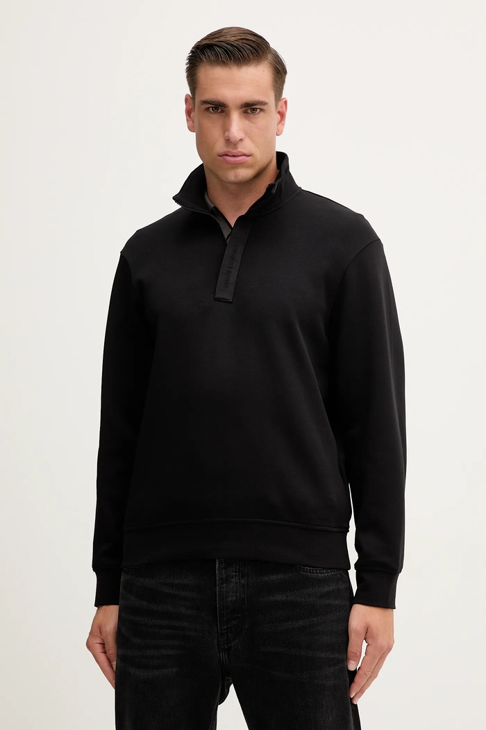 Armani Exchange bluza męska z elastanem czarny XM001295.AF10818