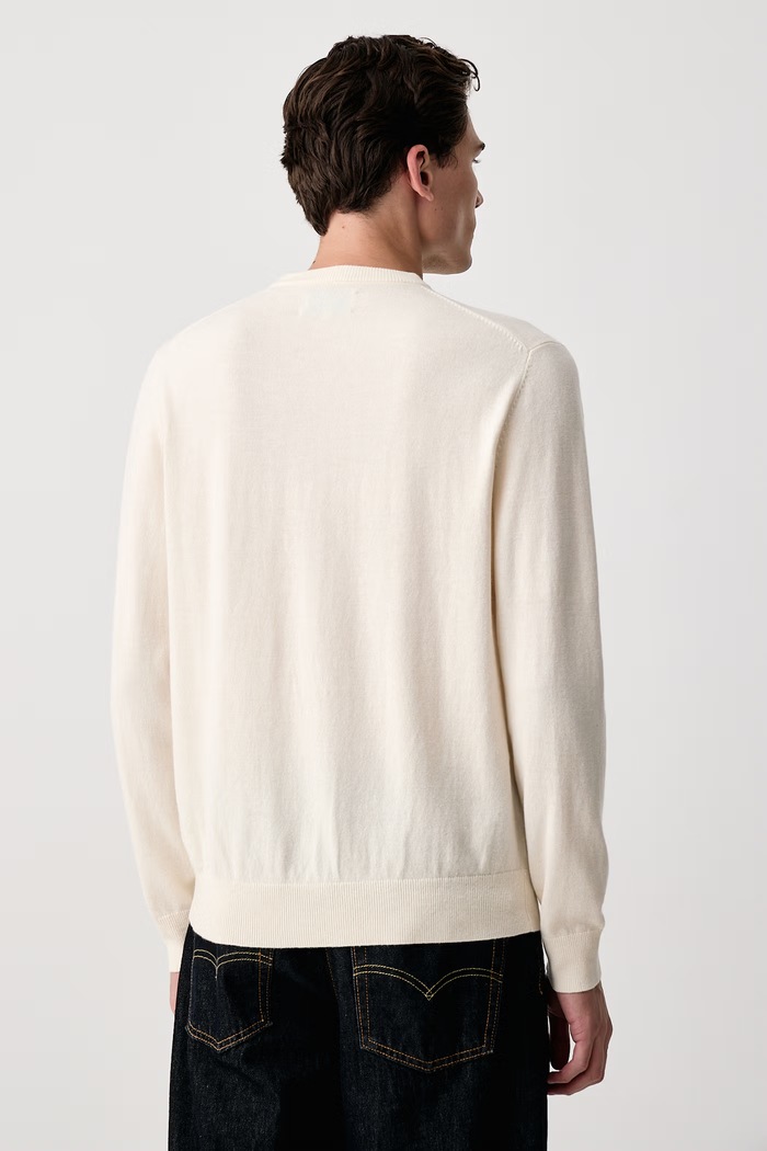 Odzież MC2 Saint Barth Sweter męski z wełną HER0024 beżowy